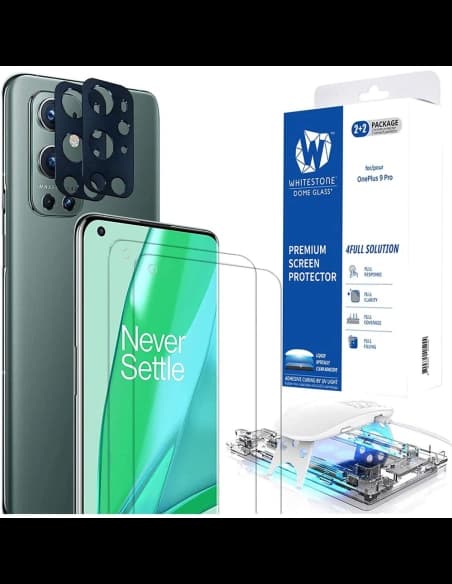 Whitestone Dome Glass UV + Camera Protection OnePlus 9 Pro [2+2 PACK]
