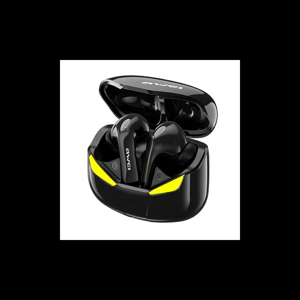 AWEI Bluetooth 5.0 T35 TWS fülhallgató + dokkoló állomás játékhoz fekete - 1