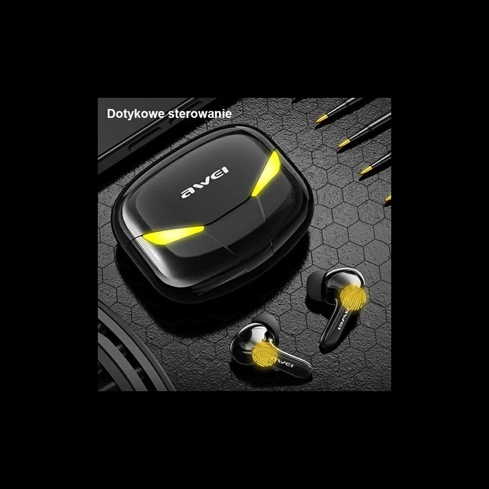 AWEI Bluetooth 5.0 T35 TWS fülhallgató + dokkoló állomás játékhoz fekete - 4
