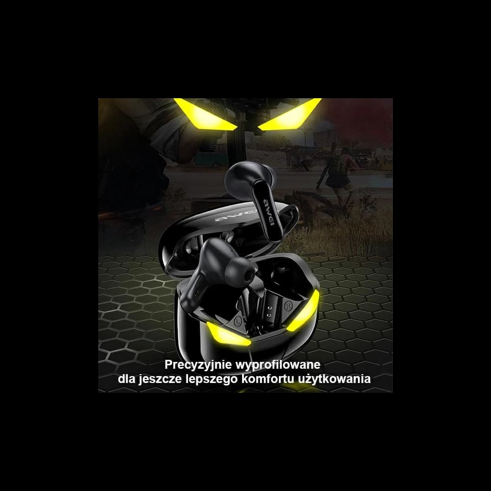 AWEI Bluetooth 5.0 T35 TWS fülhallgató + dokkoló állomás játékhoz fekete - 5