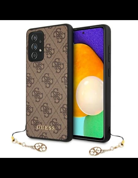 Etui Guess GUHCA72GF4GBR Samsung Galaxy A72 barna/brown kemény tok 4G Charms Collection