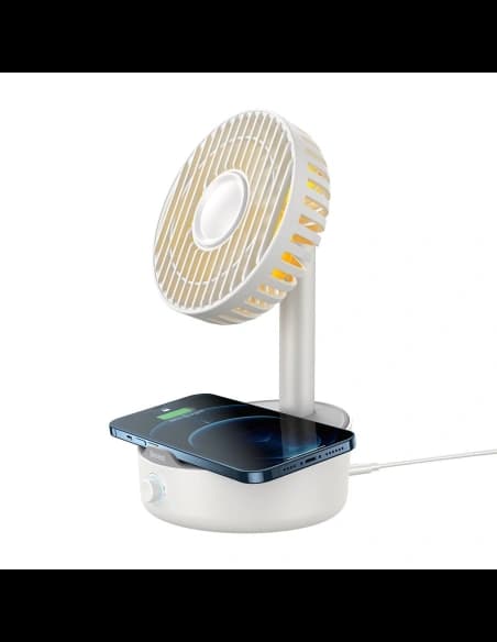 Baseus Hermit desktop wireless charger 10W with oscillating fan (white)
