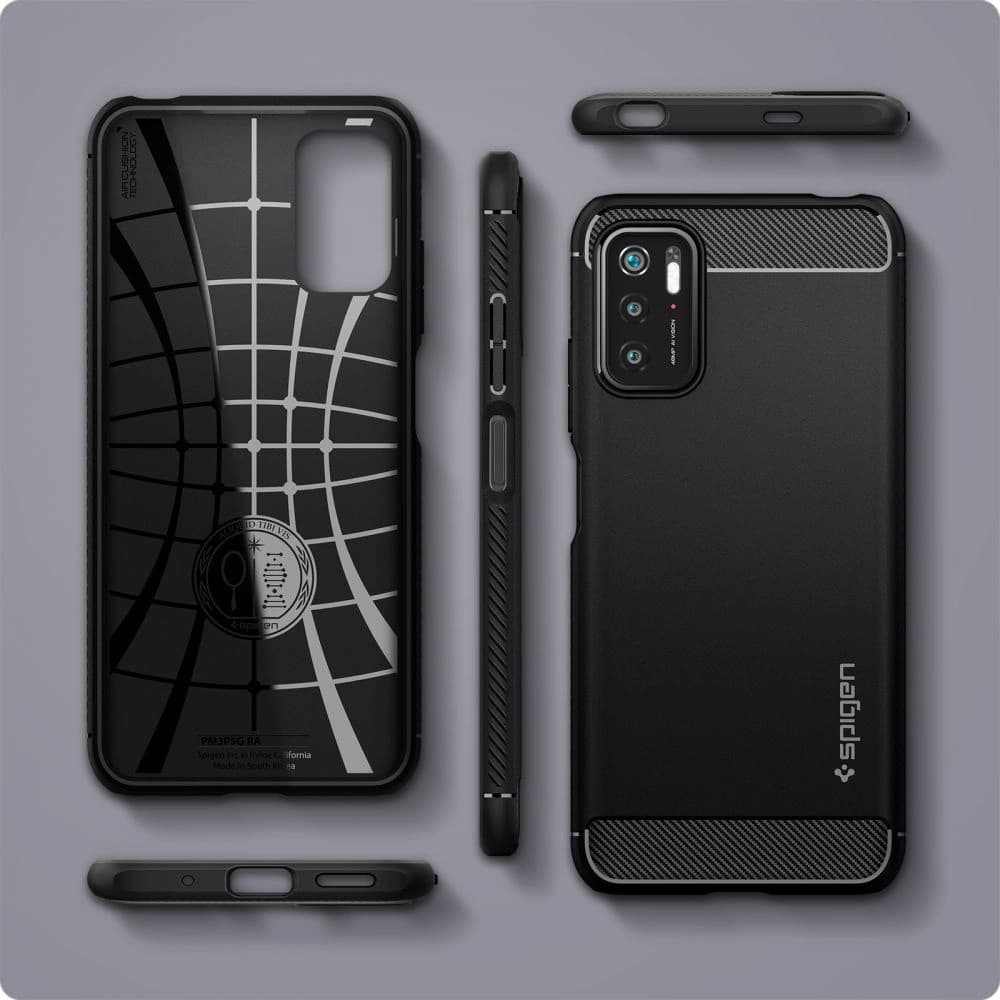 Etui Spigen Rugged Armor Pocophone M3 Pro 5G/Redmi Note 10 5G Matt Fekete - 12
