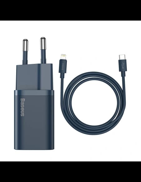 Ładowarka sieciowa Baseus Super Si Quick Charger 1C 20W z przewodem USB-C do Lightning 1m (niebieska)