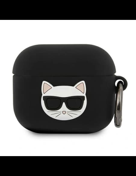 Etui Karl Lagerfeld KLACA3SILCHBK Apple AirPods 3 kryt černý/black silikon Choupette