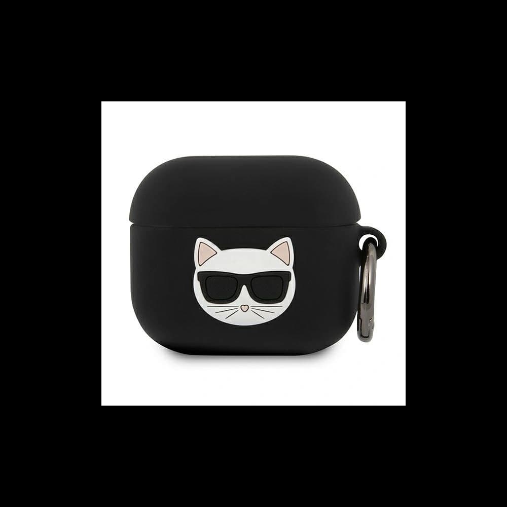 Karl Lagerfeld KLACA3SILCHBK Apple AirPods 3 cover black Silicone Choupette - 1