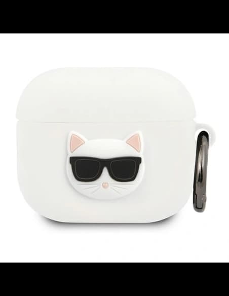 Etui Karl Lagerfeld KLACA3SILCHWH Apple AirPods 3 kryt bílý/white silikon Choupette