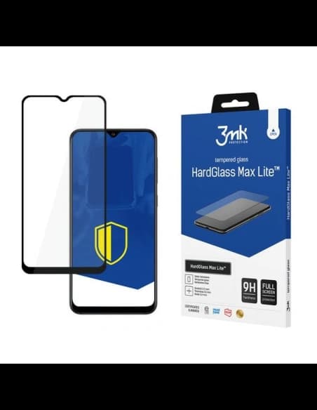 3MK Samsung Gehärtetes Glas HardGlass Max Lite A03S 4G schwarz