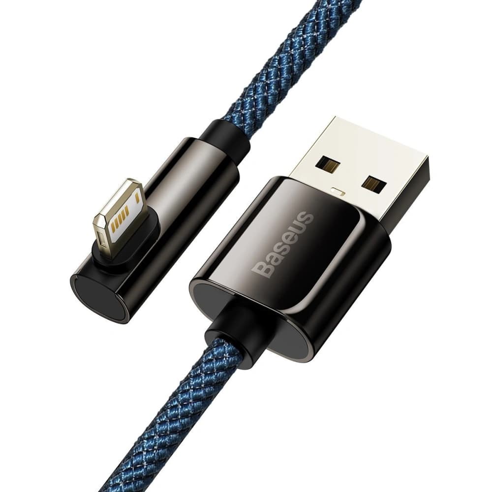 USB Lightning szögletes kábel Baseus Legend Series, 2.4A, 1m (kék) - 2