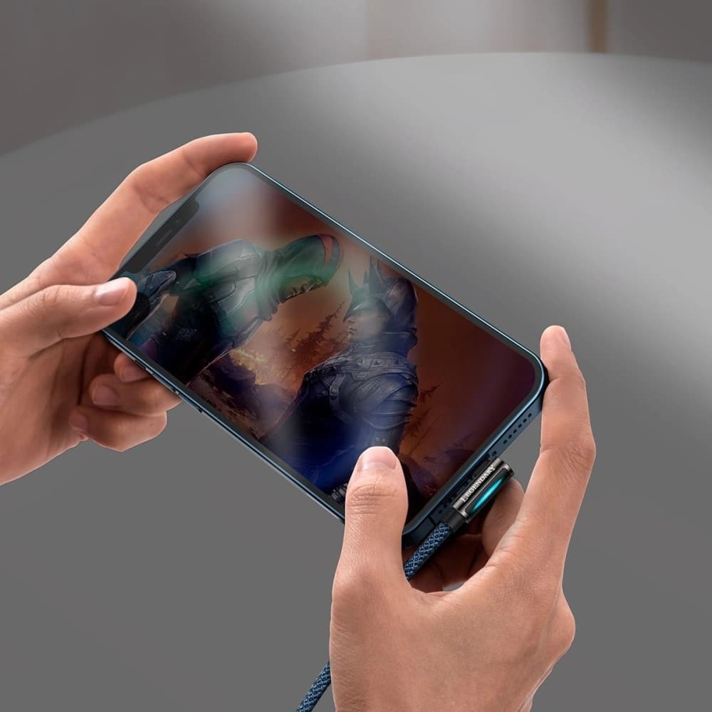 USB Lightning szögletes kábel Baseus Legend Series, 2.4A, 1m (kék) - 7