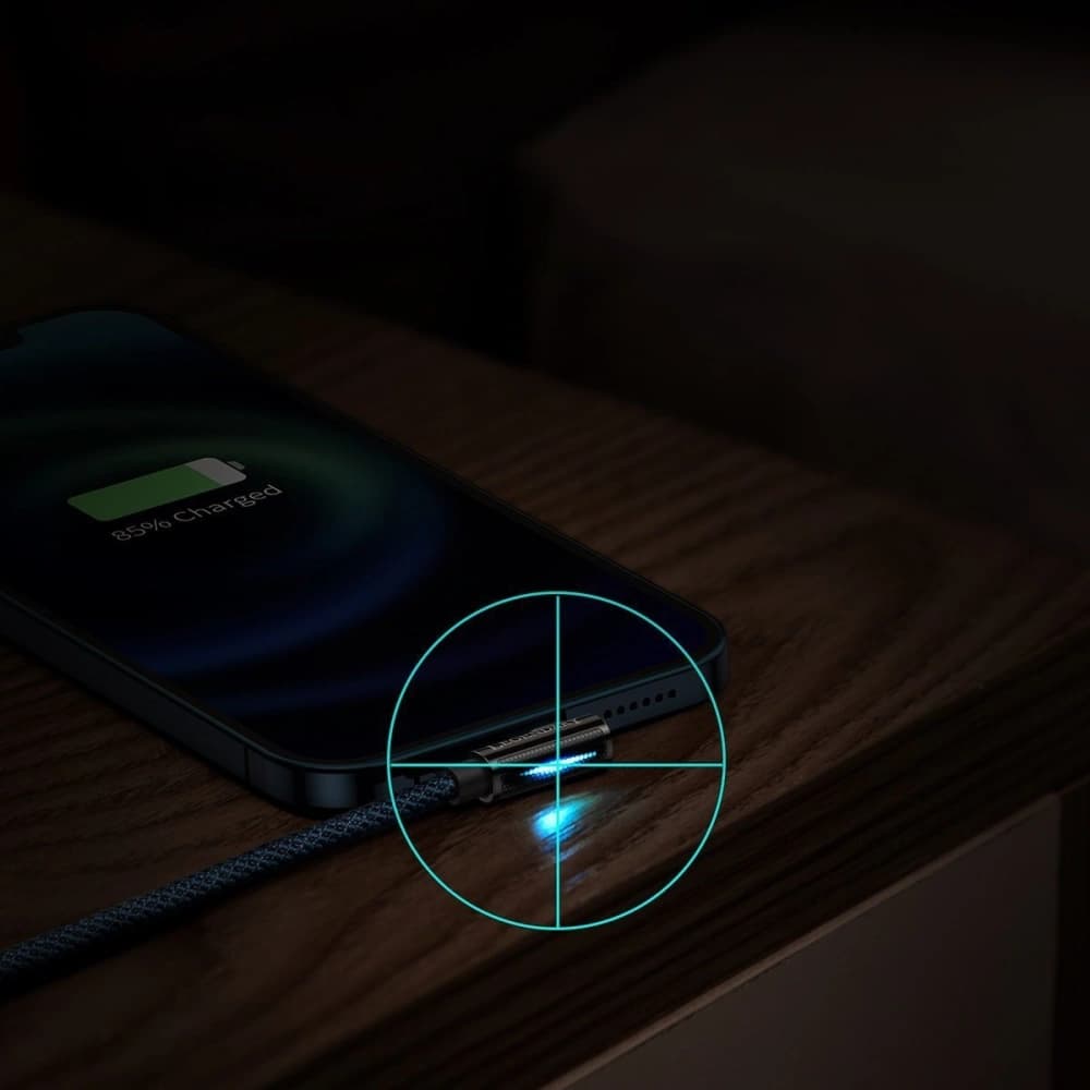 USB Lightning szögletes kábel Baseus Legend Series, 2.4A, 1m (kék) - 8