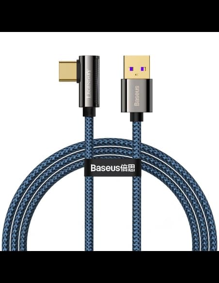 Baseus USB-zu-USB-C-Winkelkabel Legend Series, 66W, 1m (blau)