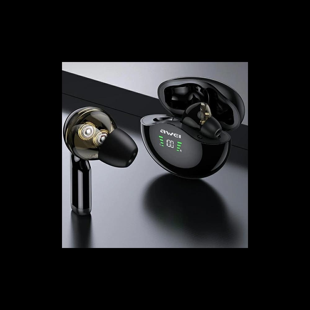 AWEI Bluetooth 5.1 T12P TWS fülhallgató + dokkoló állomás fekete - 7