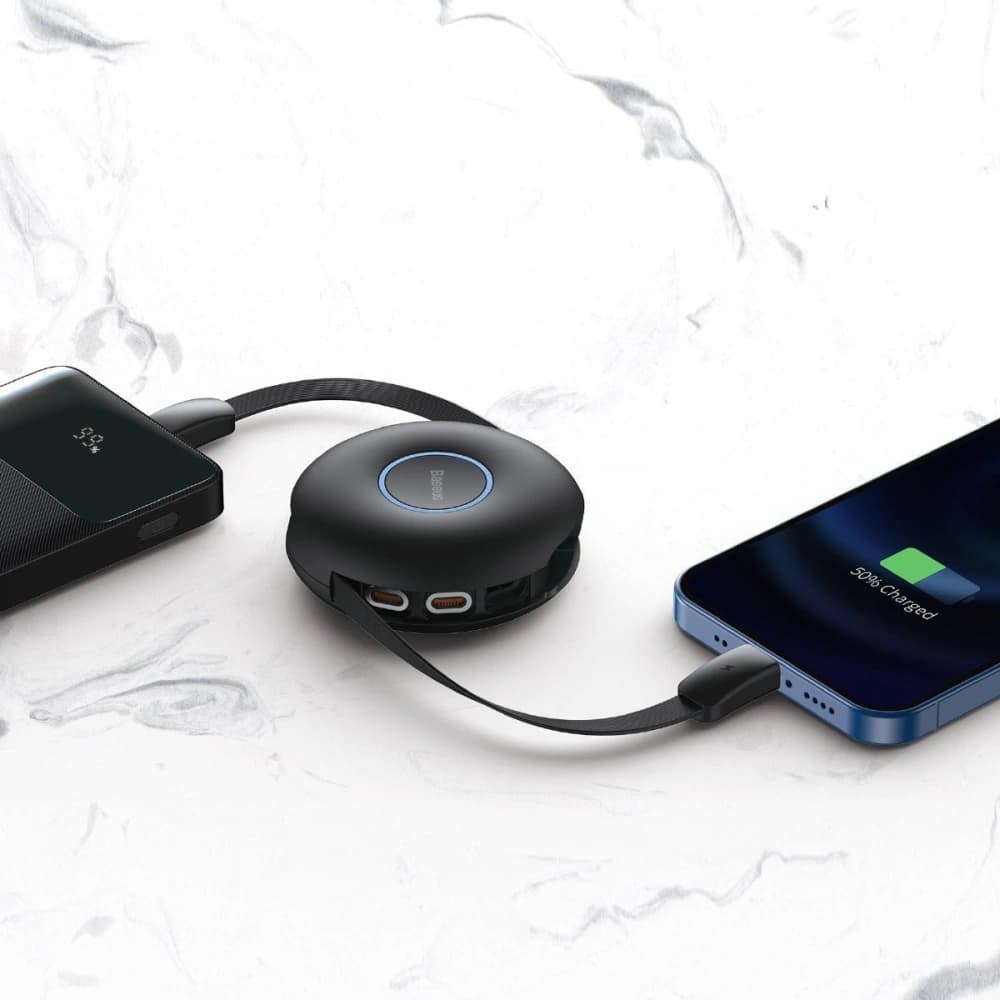 Magnetic USB cable Baseus Zinc 3in1 USB-C / Lightning / Micro 20W, 1m (black) - 8