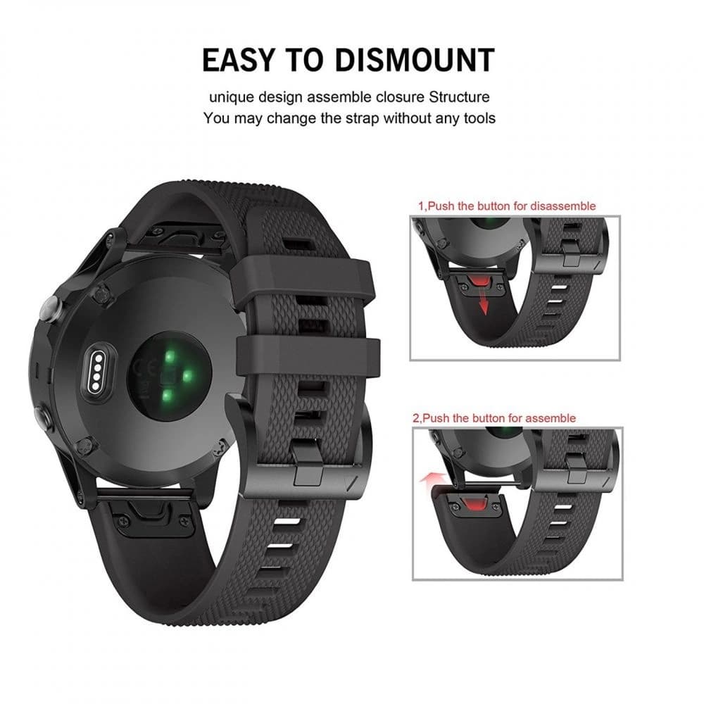 Paket Tech-Protect Smooth Garmin Fenix 3/3 HR/5X/5X Plus/6X/6X Pro/7X Schwarz - 4