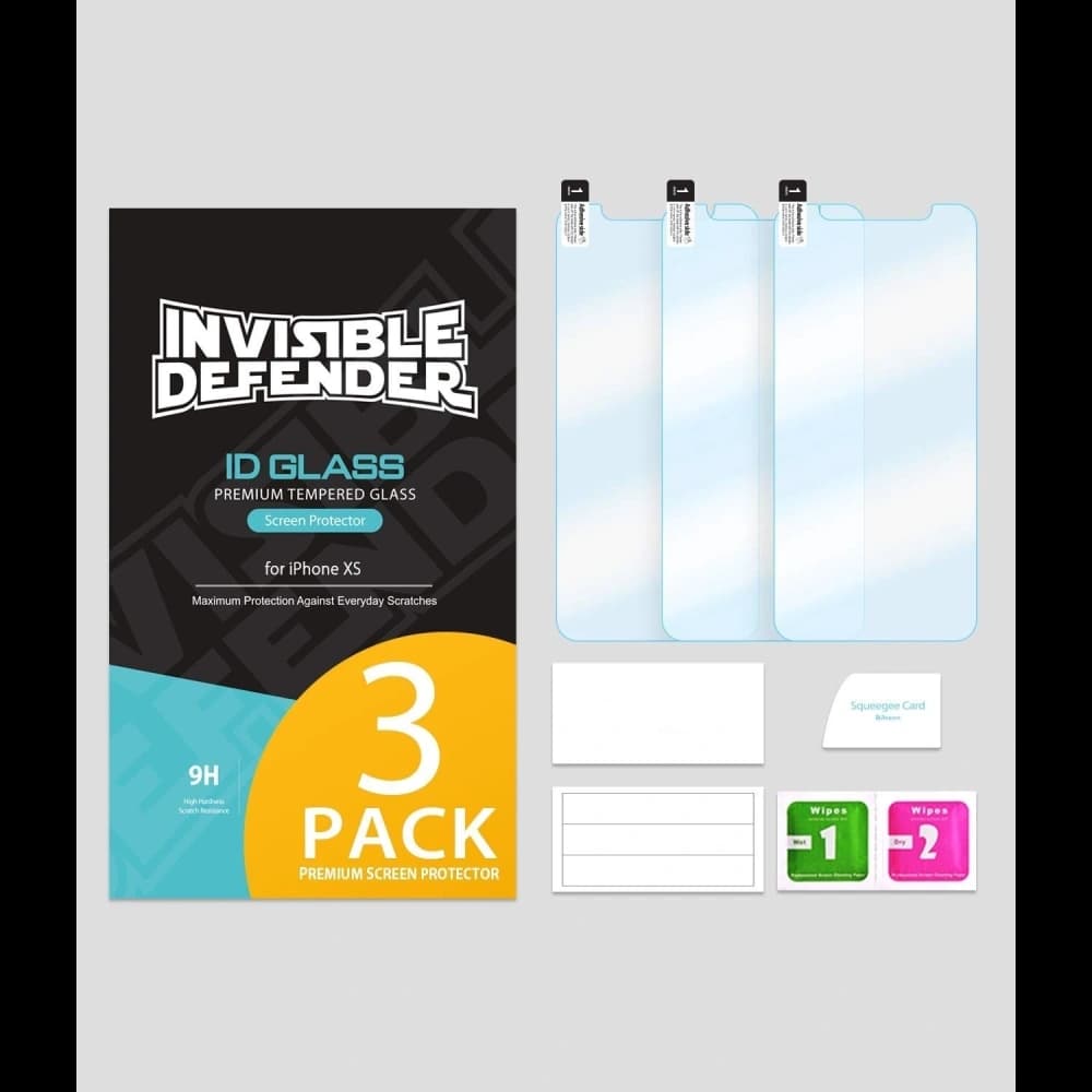 Ringke ID Glass iPhone X/XS 5.8 0.33mm 3 Pack - 9