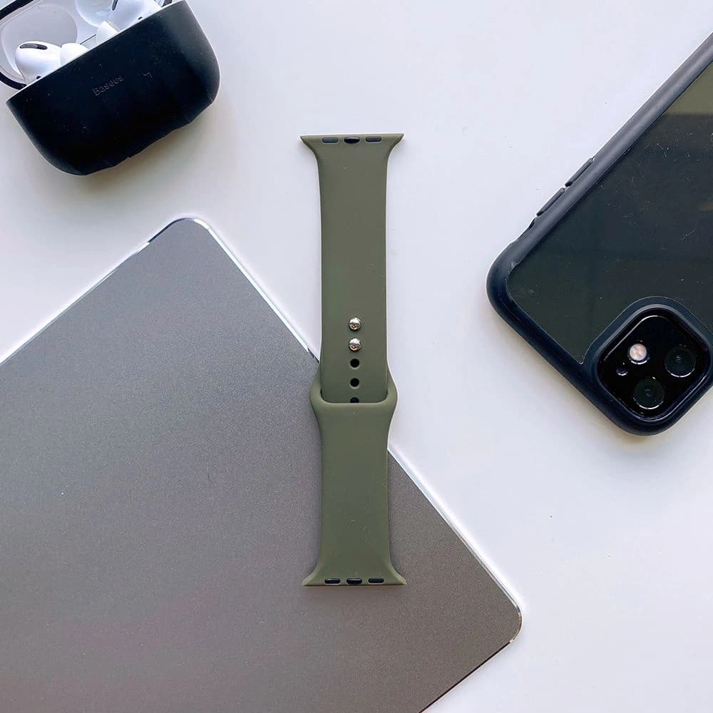 Pasek Tech-Protect Iconband Apple Watch 4/5/6/7/SE/8/9/Ultra 44/45/49mm Hadsereg Zöld - 2