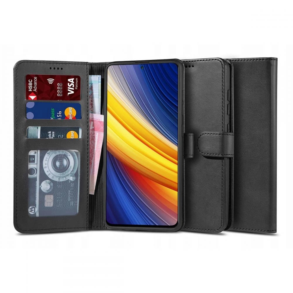 Case Tech-Protect Wallet 2 POCO X3 Pro/X3 NFC Schwarz