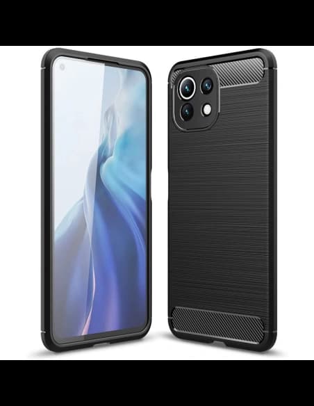 Case Tech-Protect TPUCarbon Xiaomi Mi 11 Lite 4G/5G Schwarz