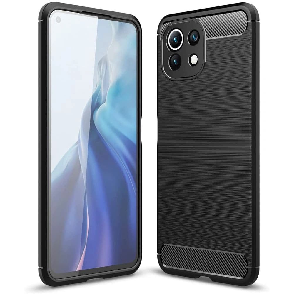 Case Tech-Protect TPUCarbon Xiaomi Mi 11 Lite 4G/5G Schwarz