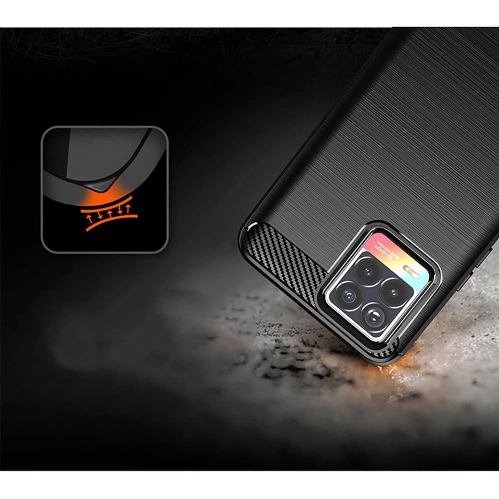 Case Tech-Protect TPUCarbon Realme 8/8 Pro Schwarz - 4