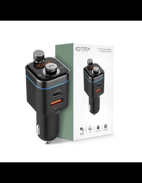 Transmițător FM Tech-Protect C72 Pro 2-port negru