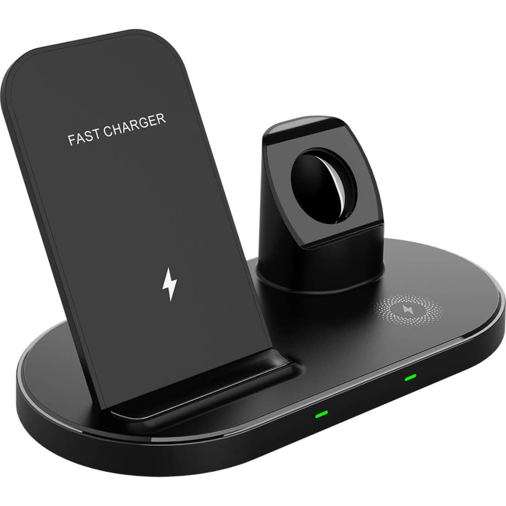Vezeték nélküli töltő Tech-Protect W55 Wireless Charging Station Fekete - 3