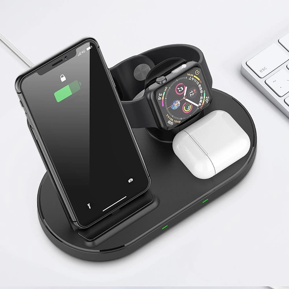 Vezeték nélküli töltő Tech-Protect W55 Wireless Charging Station Fekete - 6