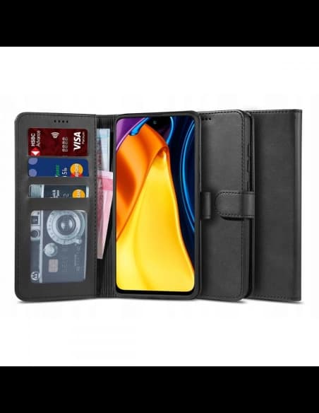 Etui Tech-Protect Wallet 2 POCO M3 Pro 5G/Redmi Note 10 5G Negru