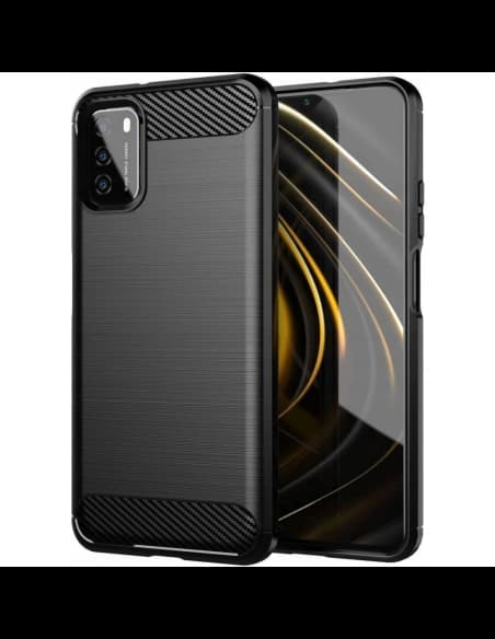 Etui Tech-Protect TPUCarbon Redmi 9T Negru