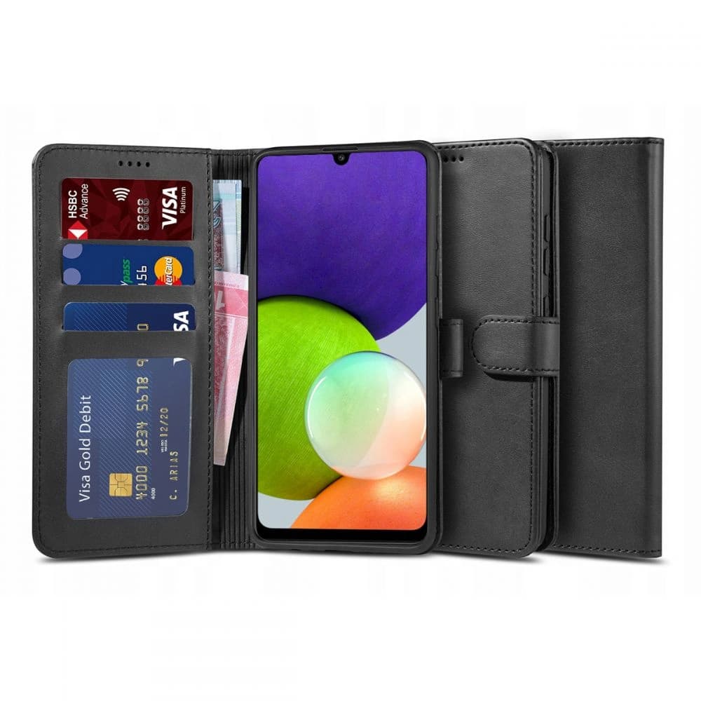 Case Tech-Protect Wallet 2 Samsung Galaxy A22 4G Schwarz - 1