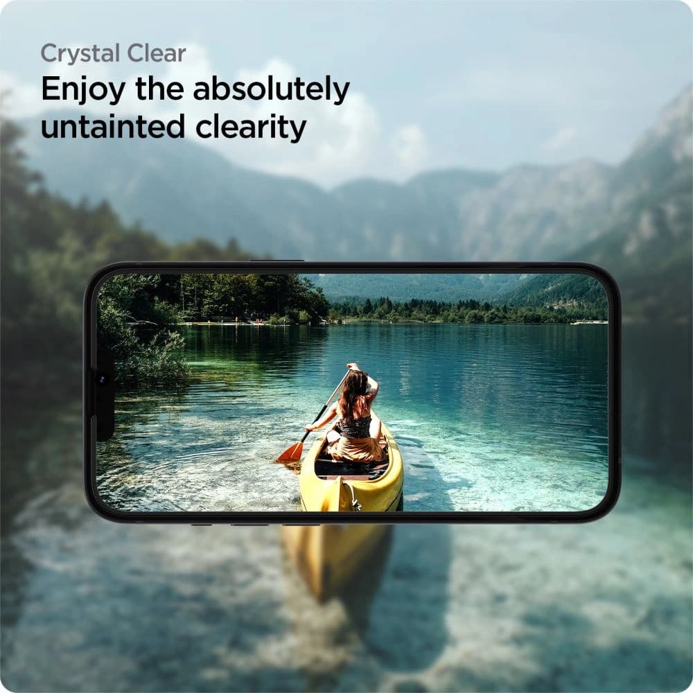 Tvrzené sklo Spigen GLAS.tR Slim AlignMaster Apple iPhone 14/13/13 Pro Černá [2 PACK] - 10