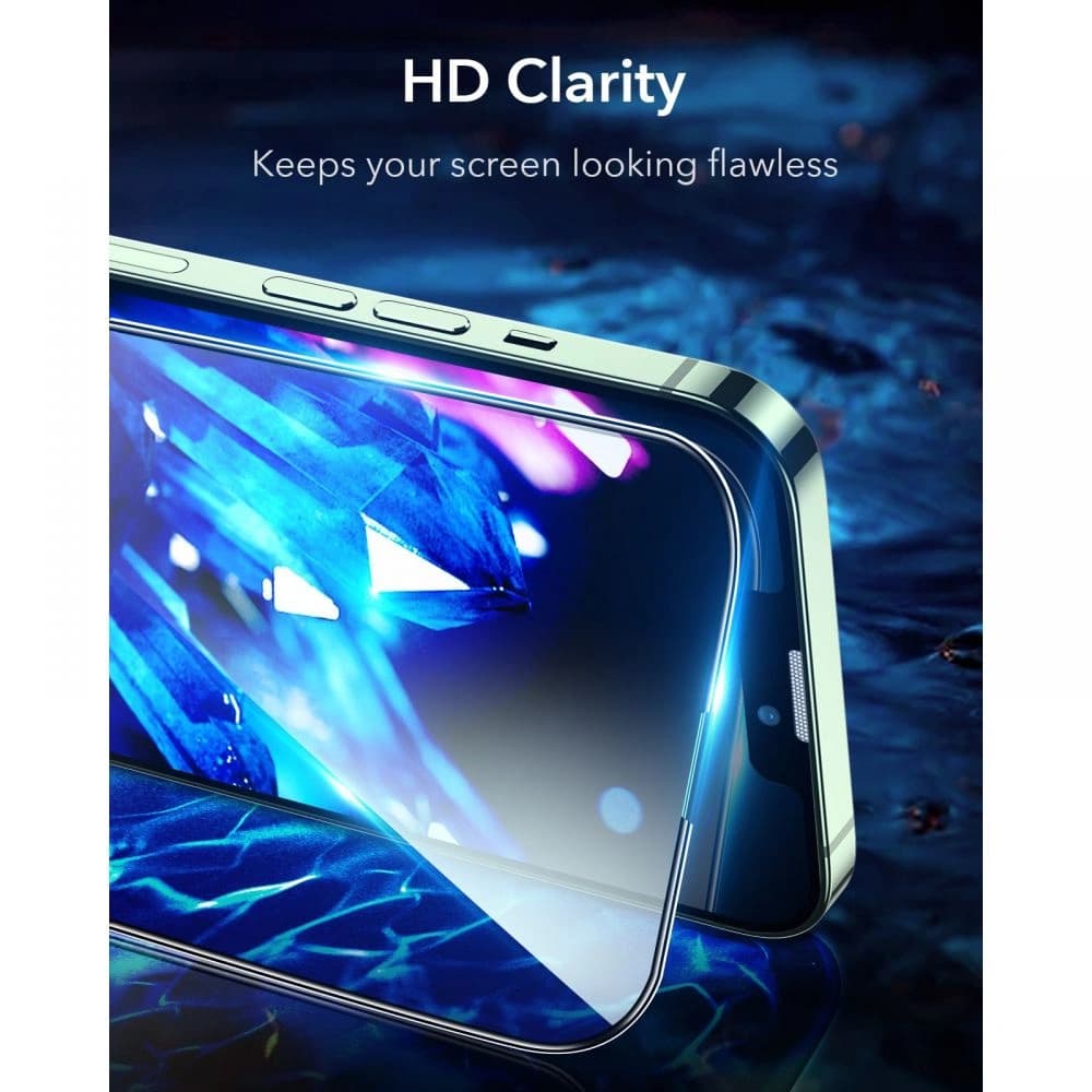 Gehärtetes Glas ESR Armorite Apple iPhone 16e / 14 / 13 / 13 Pro Schwarz [2 PACK] - 7