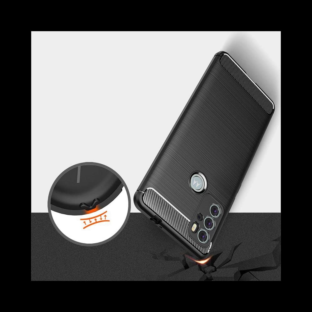 Case Tech-Protect TPUCarbon Motorola Moto G60s Schwarz - 5