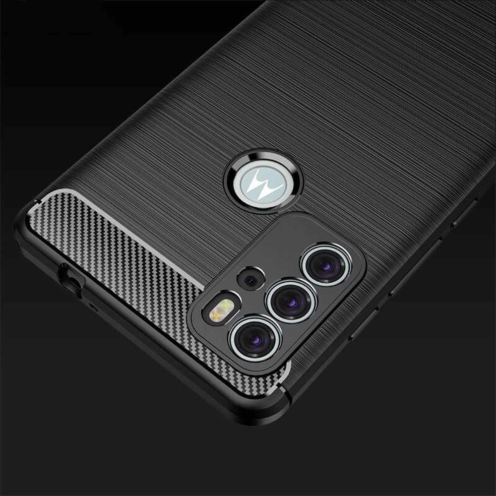 Case Tech-Protect TPUCarbon Motorola Moto G60s Schwarz - 6