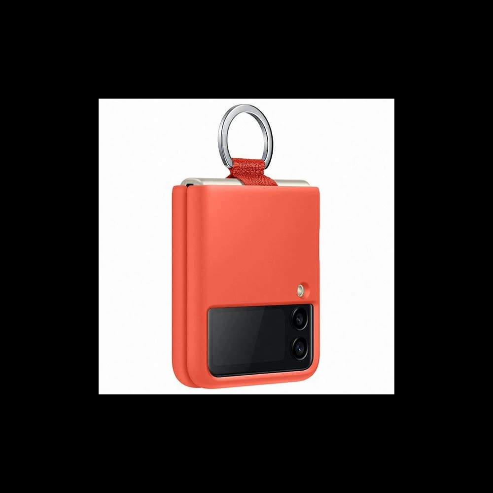 Etui Samsung Galaxy Z Flip 3 EF-PF711TPEGWW korálový/coral silikonový kryt s kroužkem - 2