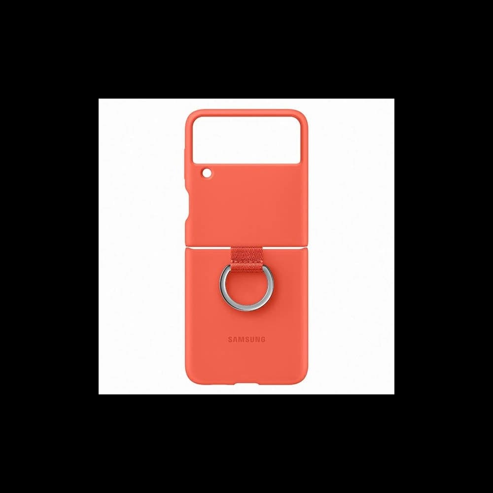 Etui Samsung Galaxy Z Flip 3 EF-PF711TPEGWW korálový/coral silikonový kryt s kroužkem - 6
