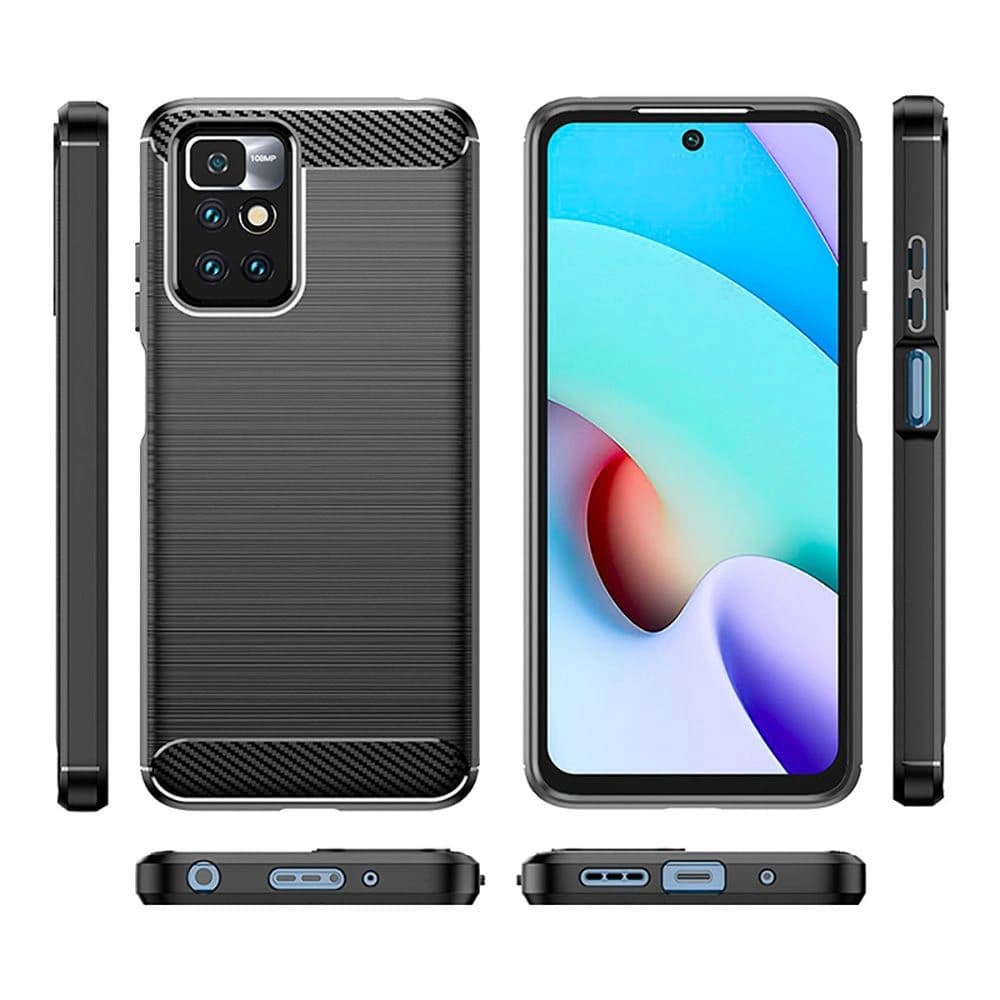 Etui Tech-Protect TPUCarbon Redmi 10 černé - 3