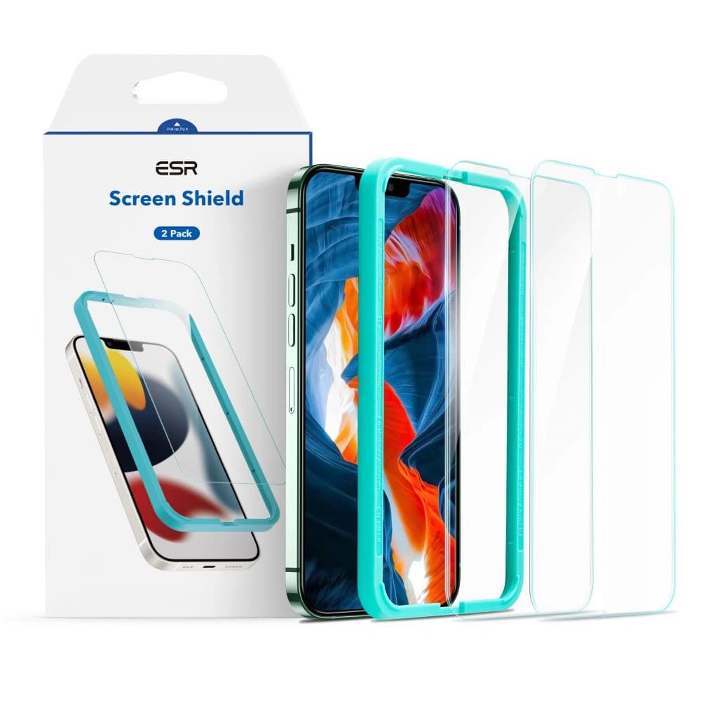 Sticlă temperată ESR Screen Shield Apple iPhone 16e / 14 / 13 / 13 Pro Clear [2 PACK] - 1
