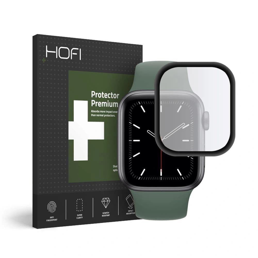 Sticlă hibridă Hofi Hybrid Glass Apple Watch 44mm Negru - 1