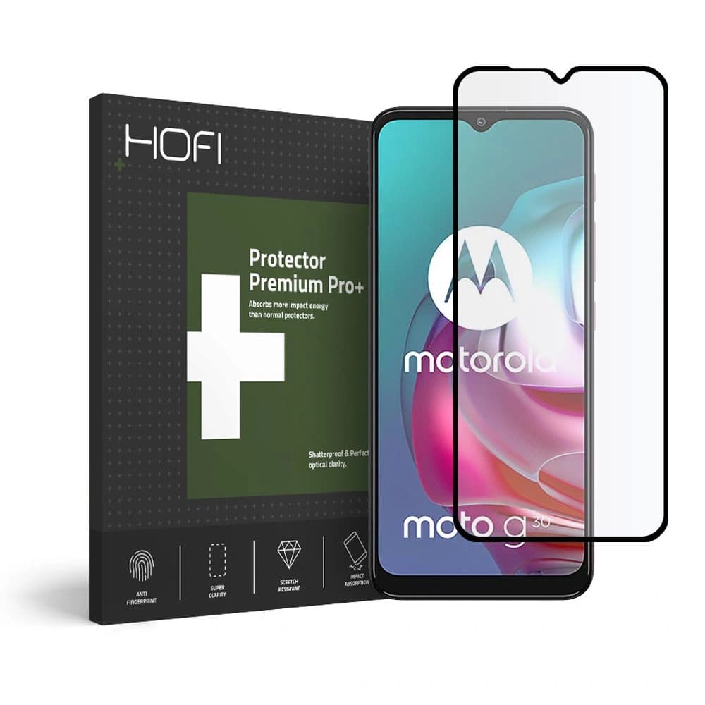 Gehärtetes Glas Hofi Glass Pro+ Motorola Moto G10/G30 Schwarz