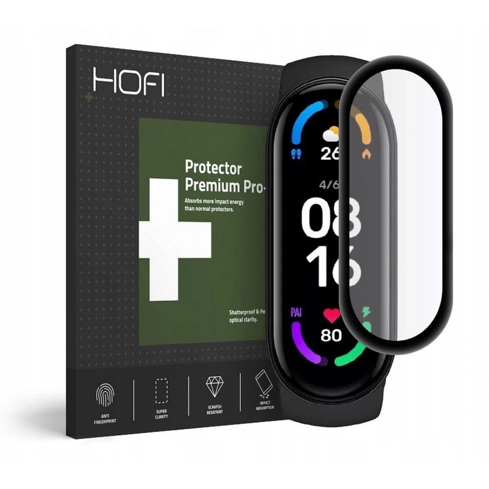 Hofi Hybrid Glass Xiaomi Mi Band 6 Black - 1