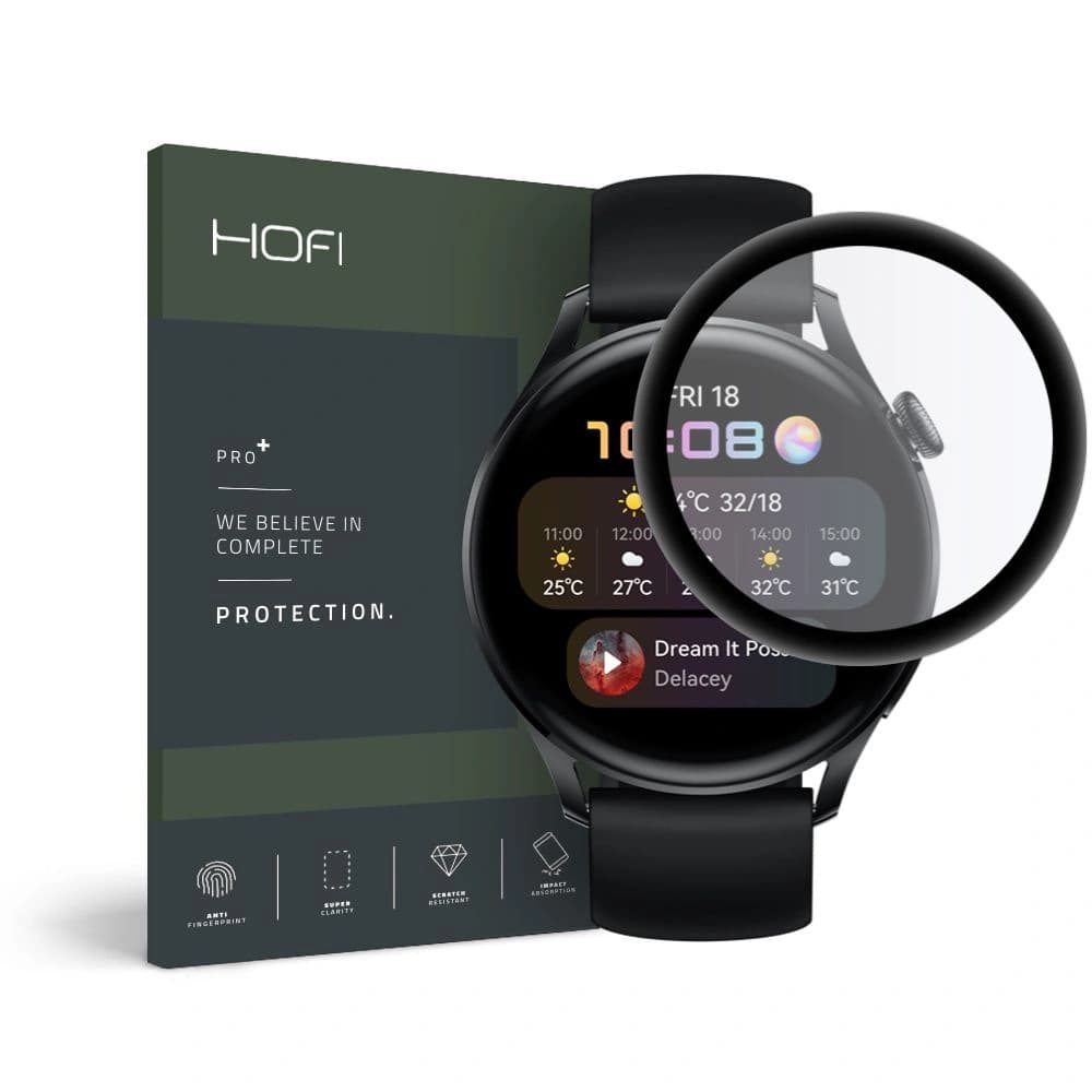 Sticlă hibridă Hofi Hybrid Glass Huawei Watch 3 46mm Negru - 1