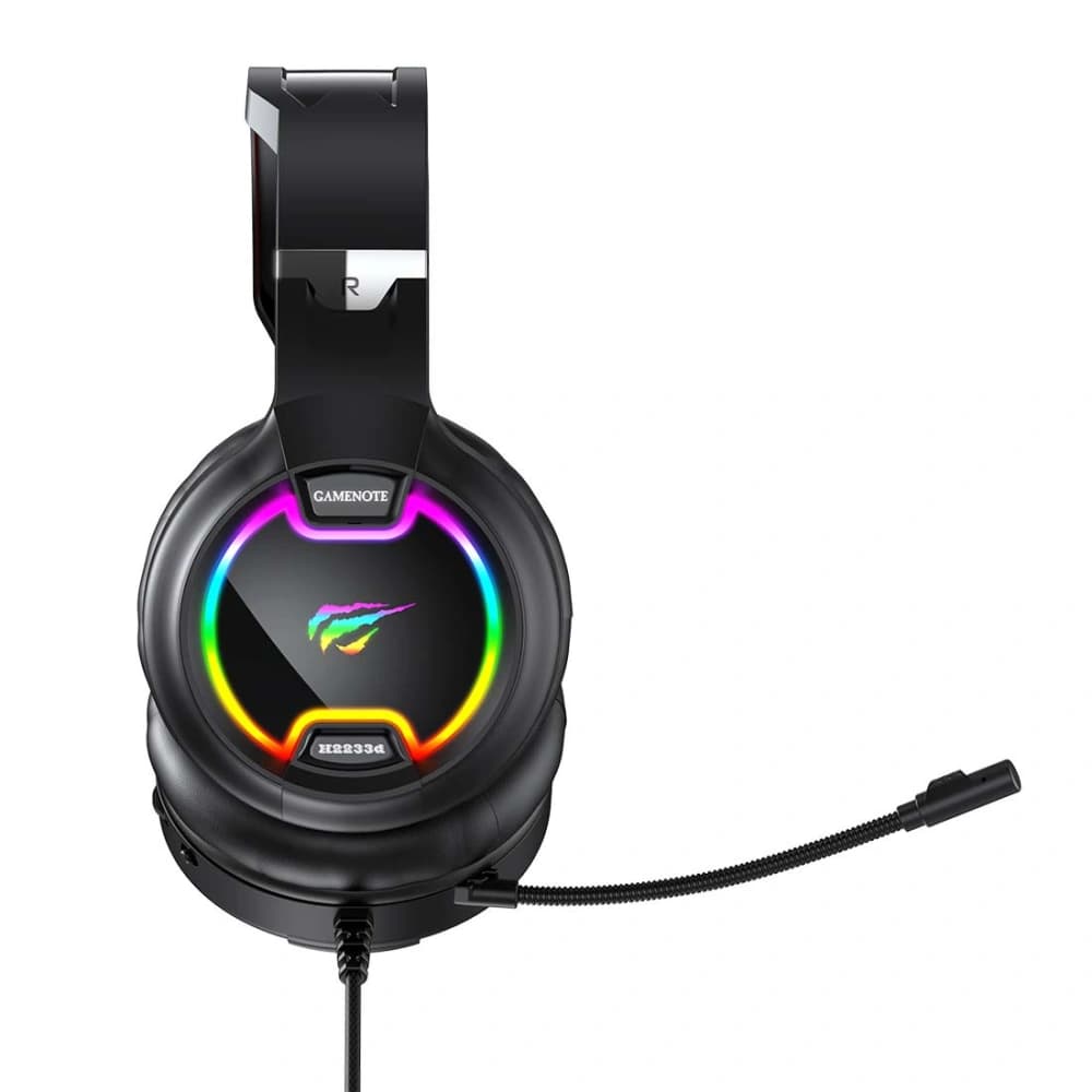 Havit GAMENOTE H2233D RGB USB+3.5mm gaming headphones (black) - 3