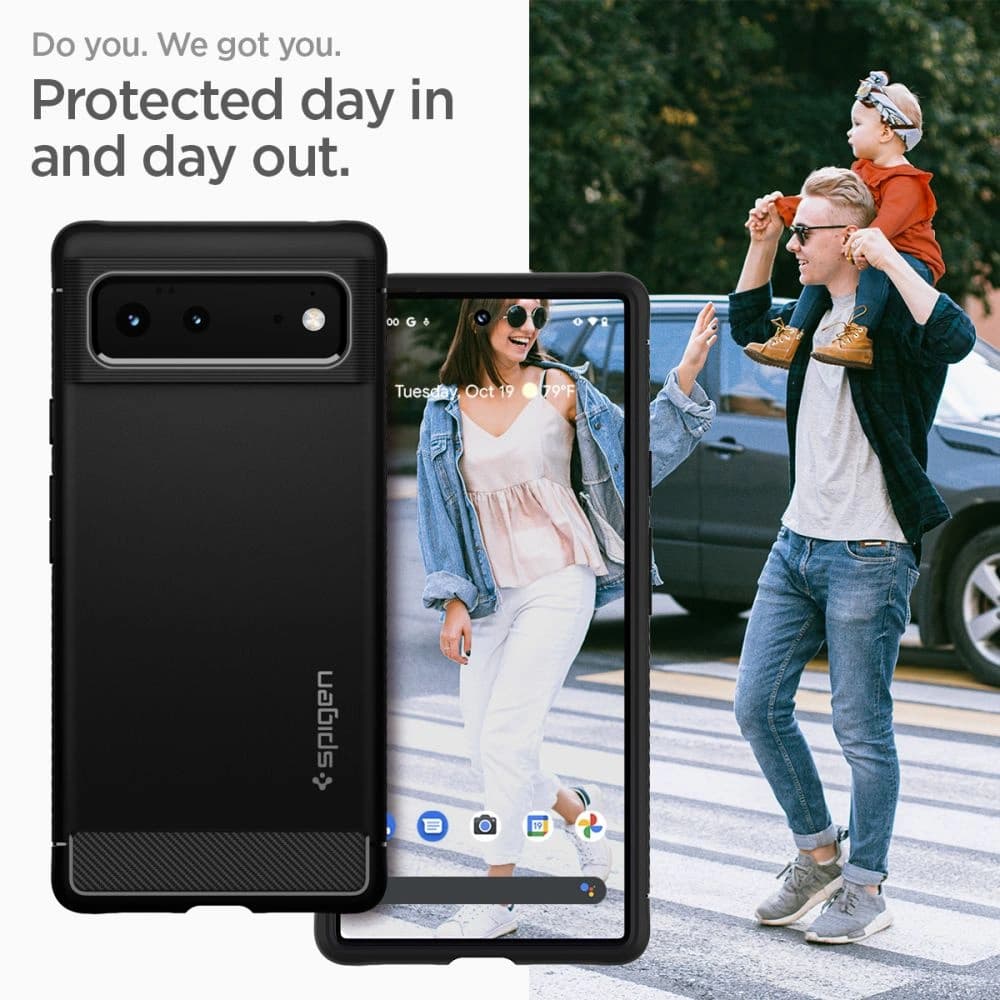 Etui Spigen Rugged Armor Google Pixel 6 Matně černé - 14