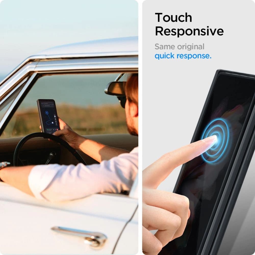 Tvrzené sklo Spigen GLAS.tR Slim + Fólie Hinge Film Samsung Galaxy Z Fold 3 Black - 5