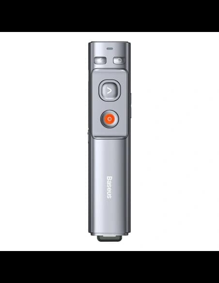 Többfunkciós távirányító Baseus Orange Dot bemutatókhoz, lézeres mutatóval, akkumulátoros (szürke)