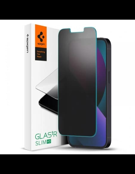 Spigen Apple Gehärtetes Glas GLAS.tR Slim iPhone iPhone 14 Plus / 15 Plus Datenschutz