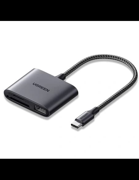 Cititor de carduri + USB, UGREEN CM387, USB-C (negru)