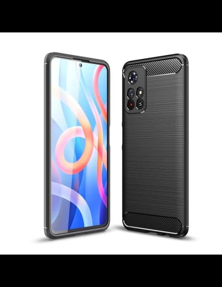 Tech-Protect Tasche TPUCarbon Redmi Note 11S 5G/POCO M4 Pro 5G Schwarz